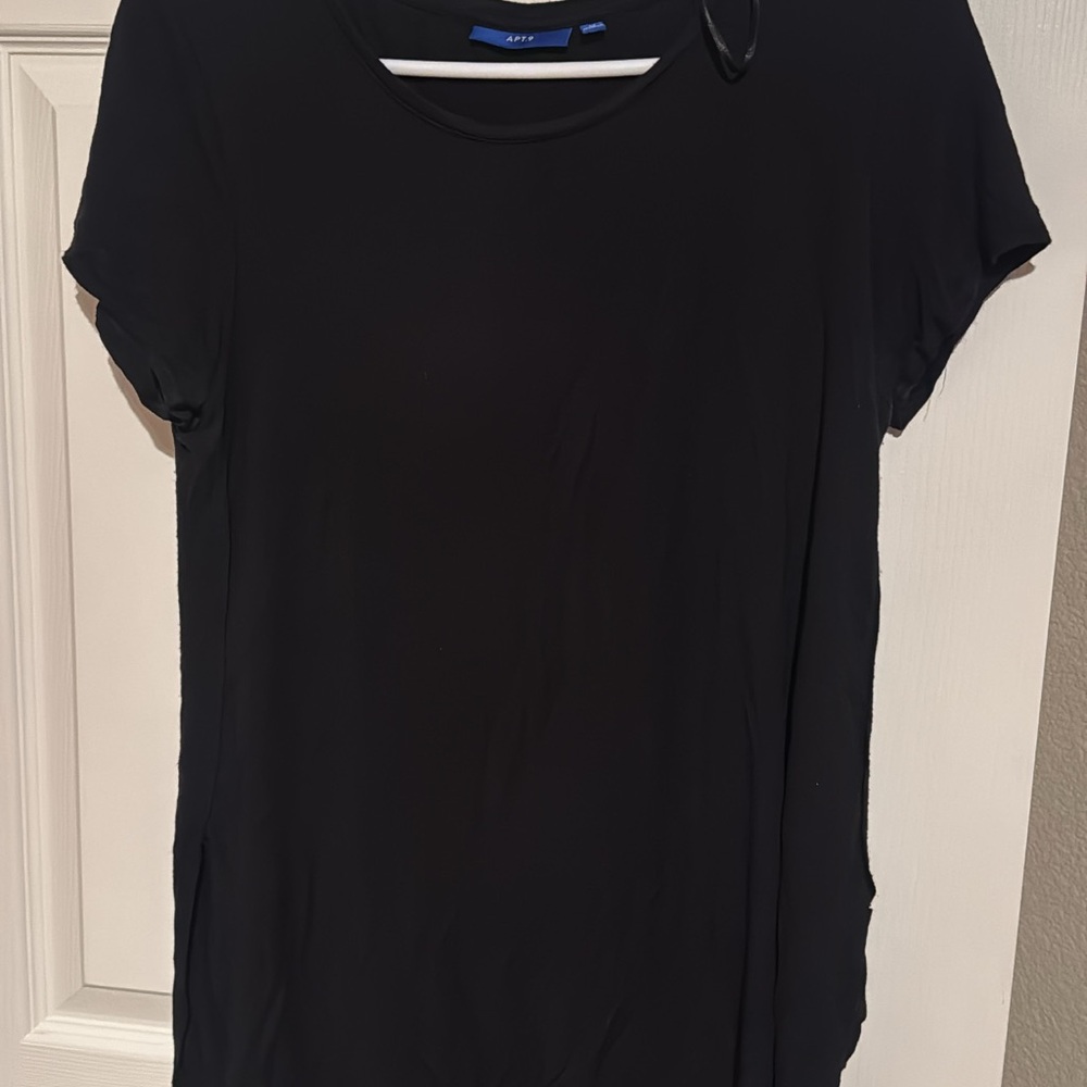 Apt. 9 Black Short-Sleeve Crewneck Tee